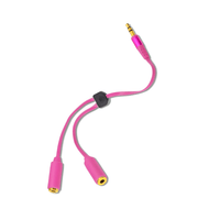 iDance Connect - C3 Audio 2 - Way Headphone Splitter – Pink - 4894301004123