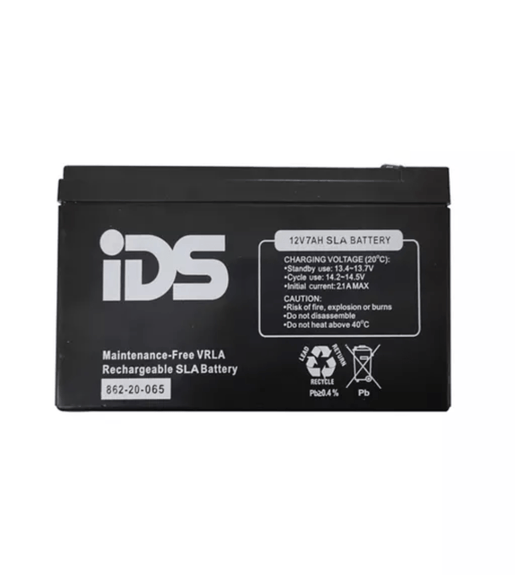 IDS 12V 7Ah Rechargeable Lead Acid Battery - 