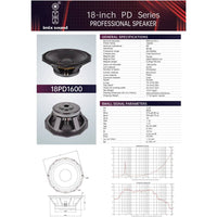 Imix 18PD1600 Replacement Speaker 18