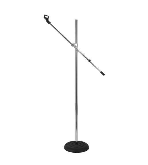 Imix IMRB02 Boom Arm Round Base Silver Microphone Stand - 
