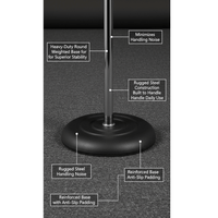 Imix IMRB02 Boom Arm Round Base Silver Microphone Stand - 