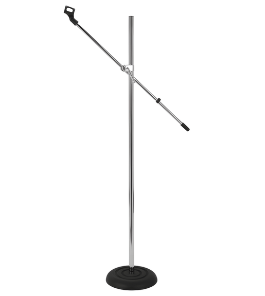Imix IMRB02 Boom Arm Round Base Silver Microphone Stand - 