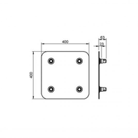 Imix IMTS294-BASE5050 Heavy-Duty Quad Base Plate (500 x 500 x 10 mm) - 