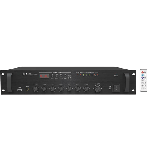 ITC T - 120U PA Mixer Amplifier 120W RMS 100V with USB Input - 