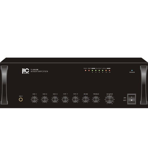 ITC T - 350B PA Amplifier 350W RMS 100V 3 MIC - 2 AUX Input - 