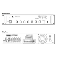 ITC TI - 120 Mixer Amplifier 120W RMS 100V with Phone Jack and MIC Input - 