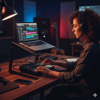 Jamstands JS - LPT100 DJ Laptop Stand Single - 784887173582