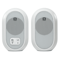 JBL 104 - BT Compact Desktop Reference Monitor Speakers with Bluetooth - White - 691991033704
