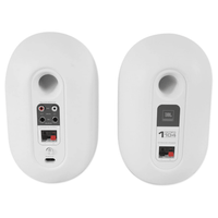 JBL 104 - BT Compact Desktop Reference Monitor Speakers with Bluetooth - White - 691991033704