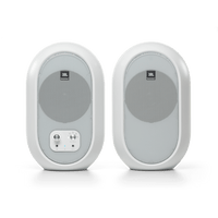 JBL 104 - BT Compact Desktop Reference Monitor Speakers with Bluetooth - White - 691991033704