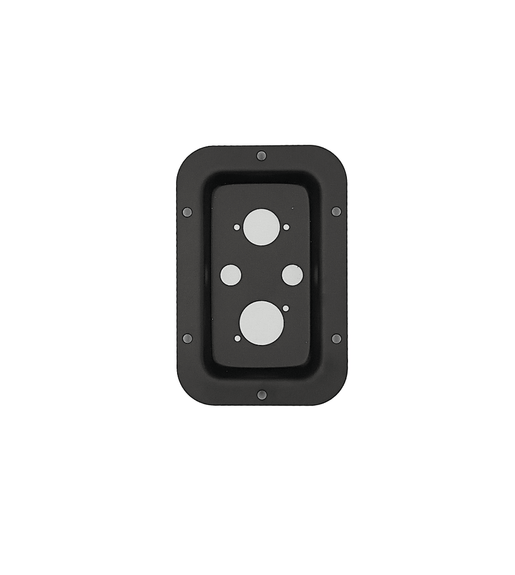 Jumbo Audio Y19-13D Recessed Metal Speaker Back Plate (Pre-Punched for 2x 6.35mm Jacks & 2x Speakon/XLR Cutouts) - 