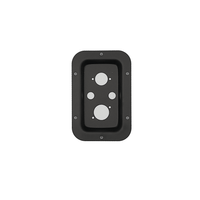 Jumbo Audio Y19-13D Recessed Metal Speaker Back Plate (Pre-Punched for 2x 6.35mm Jacks & 2x Speakon/XLR Cutouts) - 