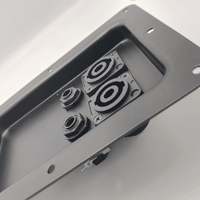 Jumbo Audio Y19-40 Recessed Speaker Terminal Dish Plate (2x Speakon + 2x 6.35mm Jacks) - 