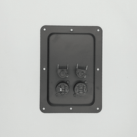 Jumbo Audio Y19-40 Recessed Speaker Terminal Dish Plate (2x Speakon + 2x 6.35mm Jacks) - 