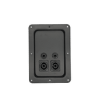 Jumbo Audio Y19-40 Recessed Speaker Terminal Dish Plate (2x Speakon + 2x 6.35mm Jacks) - 
