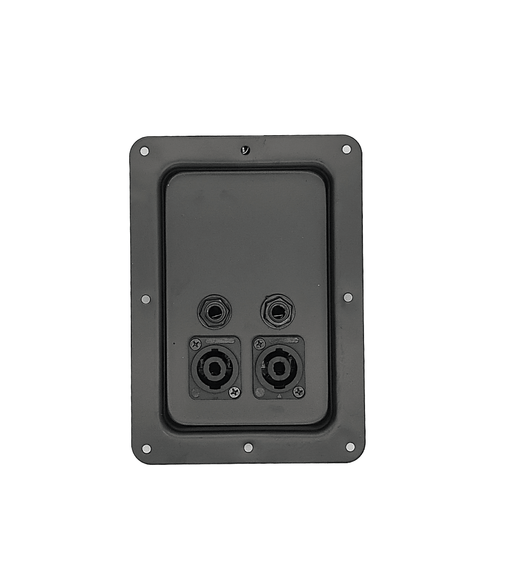Jumbo Audio Y19-40 Recessed Speaker Terminal Dish Plate (2x Speakon + 2x 6.35mm Jacks) - 