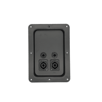 Jumbo Audio Y19-40 Recessed Speaker Terminal Dish Plate (2x Speakon + 2x 6.35mm Jacks) - 