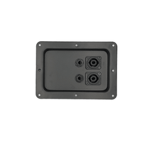Jumbo Audio Y19-40 Recessed Speaker Terminal Dish Plate (2x Speakon + 2x 6.35mm Jacks) - 