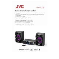 JVC MX - N122B Home Entertainment System 180W RMS Bluetooth Karaoke System - 