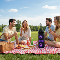 JVC XS - N3310B 360° Portable Bluetooth Speaker with Mic Jack & EQ Function - 4975769015311