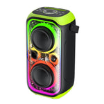JVC XS - N4112PB Dual 5 - Inch 50W Bluetooth Party Speaker with LED Lights and Wireless Mic - 