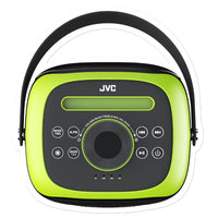 JVC XS - N4112PB Dual 5 - Inch 50W Bluetooth Party Speaker with LED Lights and Wireless Mic - 