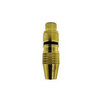 Kentech 002-P13-813B Inline Gold-Plated Metal Female RCA Connector - Black - 
