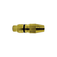 Kentech 002-P13-813B Inline Gold-Plated Metal Female RCA Connector - Black - 