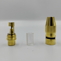 Kentech 002-P13-813B Inline Gold-Plated Metal Female RCA Connector - Black - 