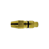 Kentech 002-P13-813B Inline Gold-Plated Metal Female RCA Connector - Black - 