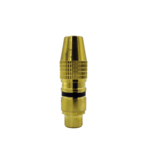 Kentech 002-P13-813B Inline Gold-Plated Metal Female RCA Connector - Black - 