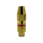 Kentech 002-P13-813R Inline Gold-Plated Metal Female RCA Connector - Red - 