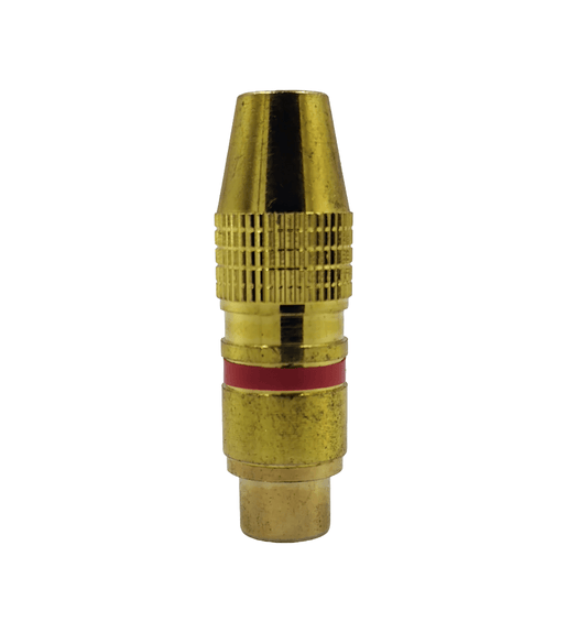 Kentech 002-P13-813R Inline Gold-Plated Metal Female RCA Connector - Red - 