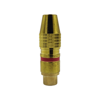 Kentech 002-P13-813R Inline Gold-Plated Metal Female RCA Connector - Red - 