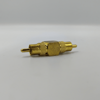 Kentech 002-S16-609 RCA Coupler (Female to Dual Male Y-Splitter - Gold Metal) - 