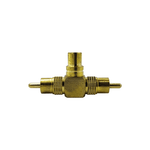 Kentech 002-S16-609 RCA Coupler (Female to Dual Male Y-Splitter - Gold Metal) - 