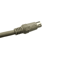 Kentech 100MLD 6-Pin Mini DIN Plug to Plug CCTV Cable – 100m Roll (White) - 