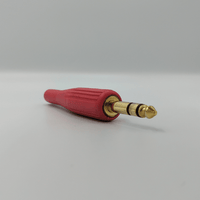 Kentech 11MIC115SRP1 6.35mm Stereo Jack Plug Gold/Red - 