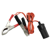 Kentech 224-TVCORD 12V/24V Cigarette Lighter Socket to Red/Black Battery Terminal Cable with Inline Fuse Holder - 