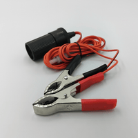 Kentech 224-TVCORD 12V/24V Cigarette Lighter Socket to Red/Black Battery Terminal Cable with Inline Fuse Holder - 