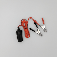 Kentech 224-TVCORD 12V/24V Cigarette Lighter Socket to Red/Black Battery Terminal Cable with Inline Fuse Holder - 