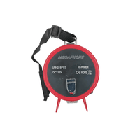 Kentech 25W Pistol Grip Megaphone with Siren and Detachable Loose Microphone - 