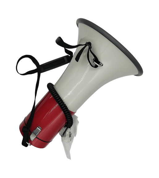 Kentech 25W Pistol Grip Megaphone with Siren and Detachable Loose Microphone - 