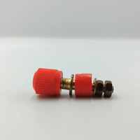 Kentech 28151860 Standard 4mm Nickel-Plated Binding Post – Red - 