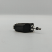 Kentech 355A 3.5mm Mono Plug to Dual RCA Female Sockets Adapter - 