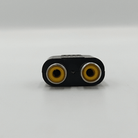 Kentech 355A 3.5mm Mono Plug to Dual RCA Female Sockets Adapter - 