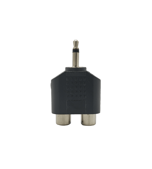 Kentech 355A 3.5mm Mono Plug to Dual RCA Female Sockets Adapter - 