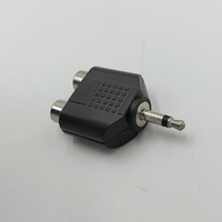 Kentech 355A 3.5mm Mono Plug to Dual RCA Female Sockets Adapter - 