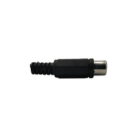 KENTECH 5-199B Black Plastic Inline RCA Jack Socket - 