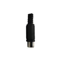KENTECH 5-199B Black Plastic Inline RCA Jack Socket - 